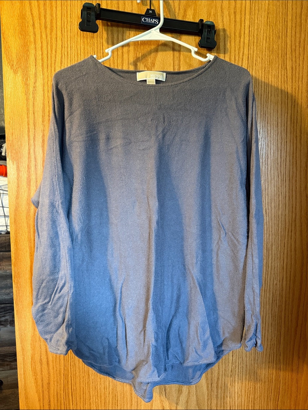 Michael Kors Long Sleeve Boatneck Top